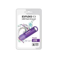 Флешка USB 16 Гб Exployd 570, USB2.0, пластик, пурпурный