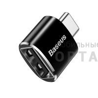 Конвертер-переходник Baseus Mini USB female to Type-C male adapter converter Black Конвертер-переходник Baseus Mini USB female to Type-C male adapter converter Black