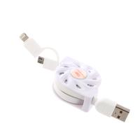 Кабель USB Lightning/Micro Earldom ET-SS1, 1m, 2.1A, белый