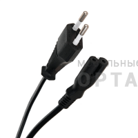 Кабель для аудио-видео техники IEC-320-C7--розетка 220V, 2-pin 1,8m ,черный, Telecom <TP228-1.8-B>(1/250)