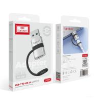 Переходник USB 3.0-Type-C Earldom ET-OT91A, серебристый
