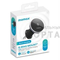 Автодержатель магнитный MOMAX Q.Mag Mount 5 15W magnetic wireless Air Vent (CM25A) Black