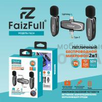 Микрофон петличный FaizFull FQ34 Type-C+lightning 2mic Микрофон петличный FaizFull FQ34 Type-C+lightning 2mic
