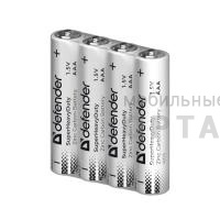 Элемент питания DEFENDER R03 ААА Zinc S4 (24/1200) Элемент питания DEFENDER R03 ААА Zinc S4 (24/1200)