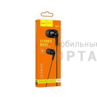 Наушники внутриканальные HOCO M97 Enjoy, микрофон, кнопка ответа, кабель 1.2м, цвет: чёрный (1/420)